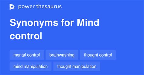 mind control synonym|emotional control synonym.